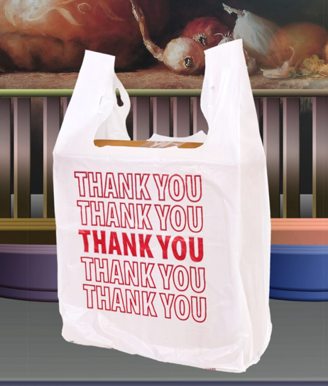 Lot De 2000 Sacs Plastique Shopping Noir 'Thank You' - Dimensions 12x6.5x21 Pouces