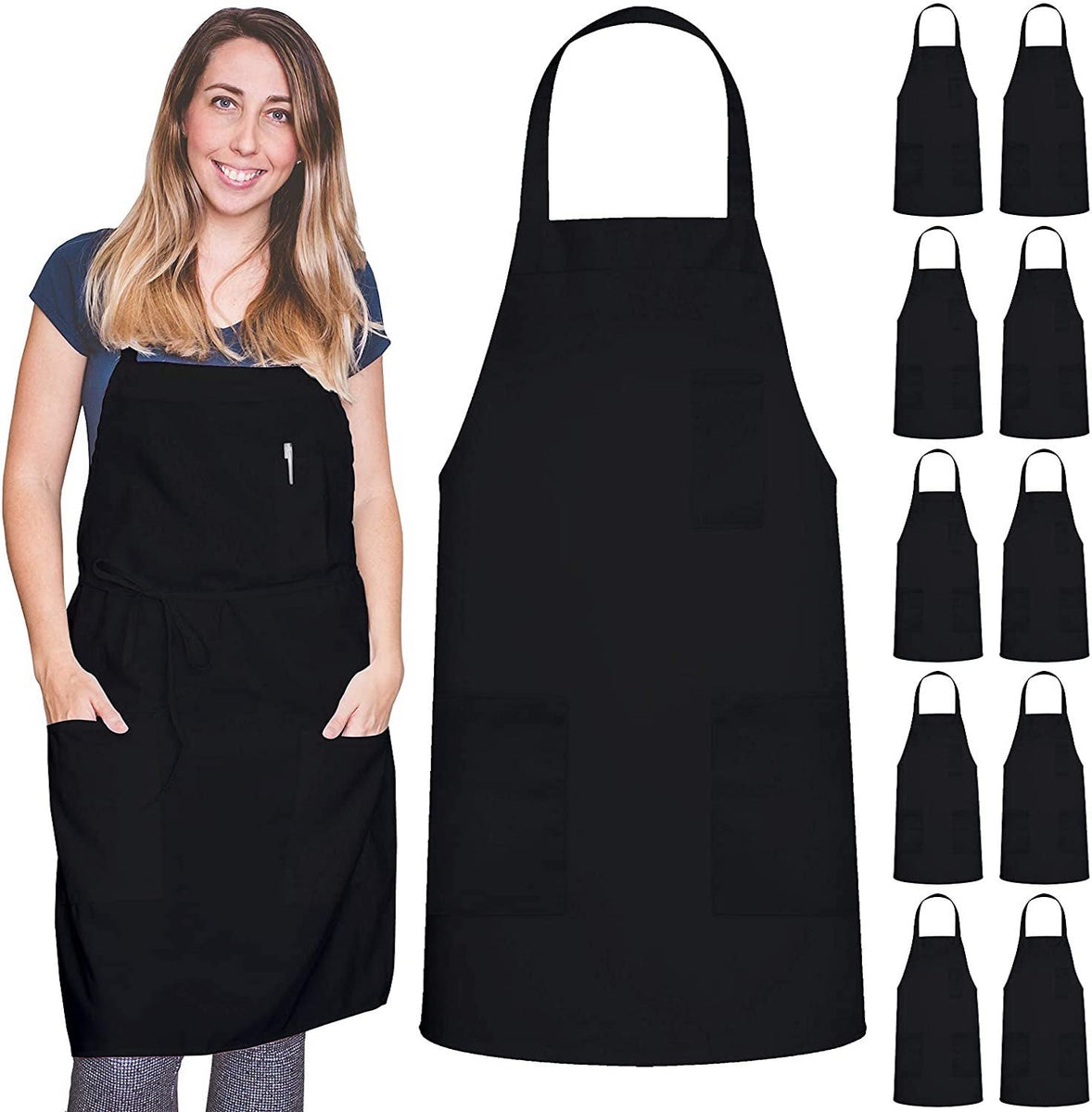 Spun Apron with 3 Pockets – Wholesale - Unitex International, Inc.